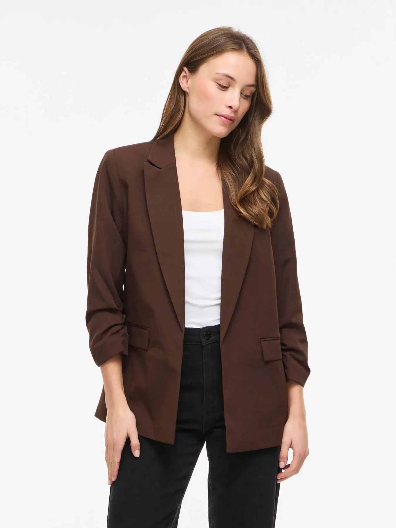Vijune blazer in coffee bean brown