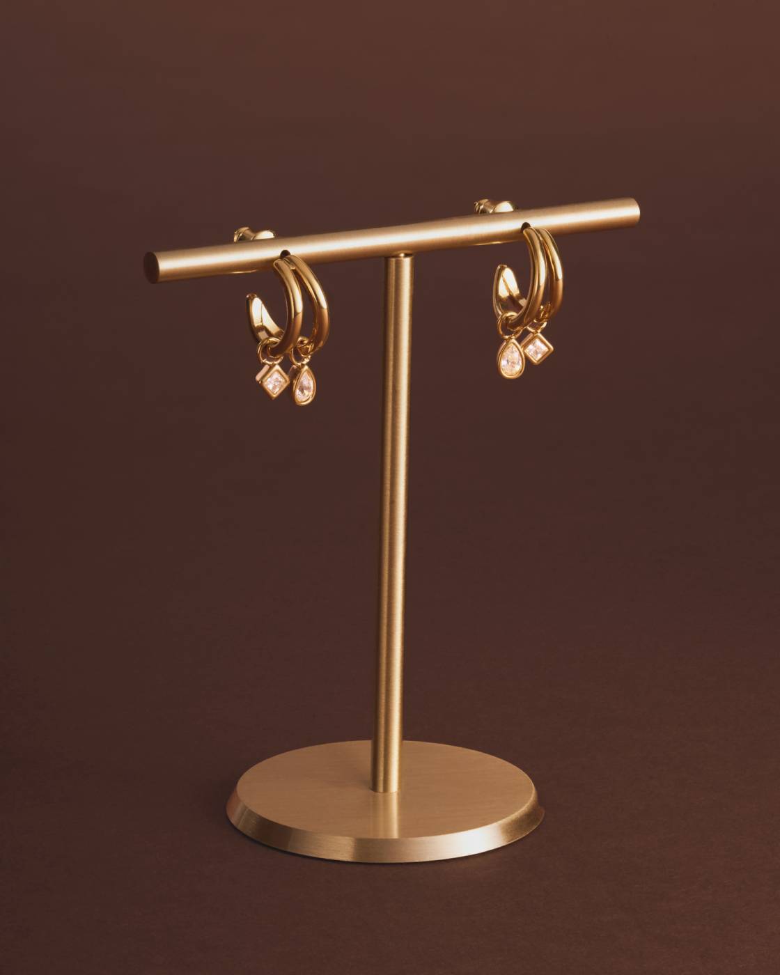 Champagne Hour Waterproof Gold Small Drop Earrings