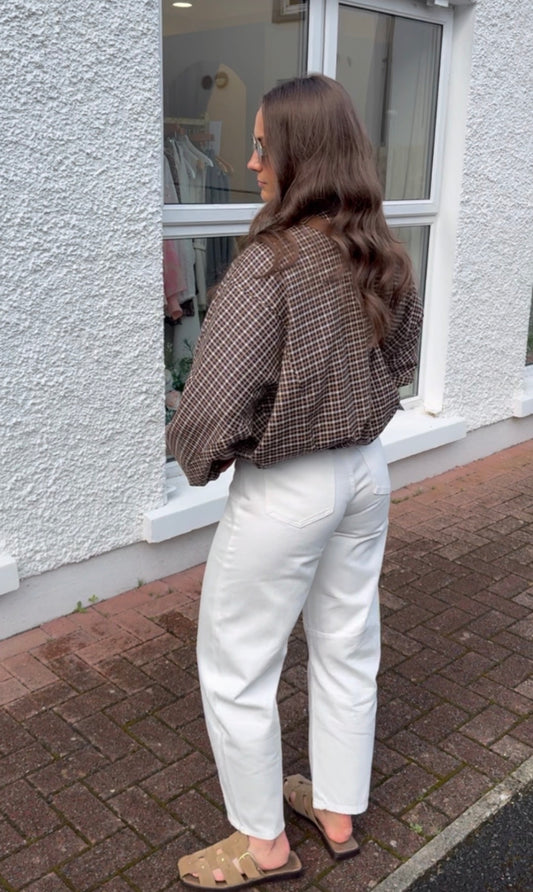 Dakota Check Funnel Bomber Jacket