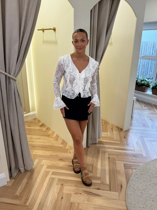 Kaylee Sheer Lace Blouse