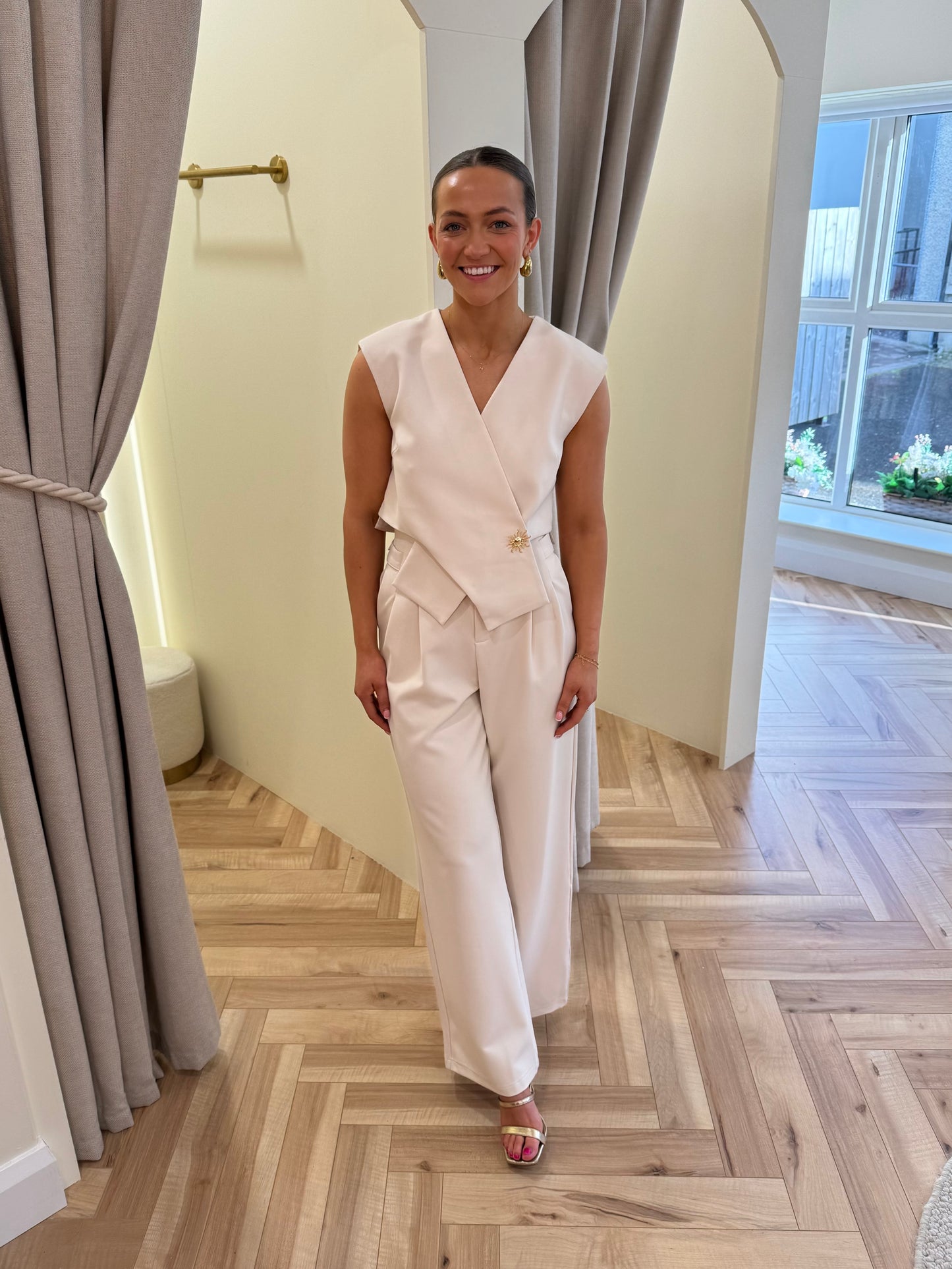 Ella Trousers in Beige