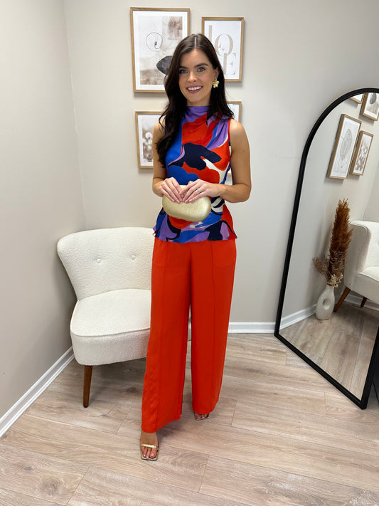 Cintia Top in Moving Flowers