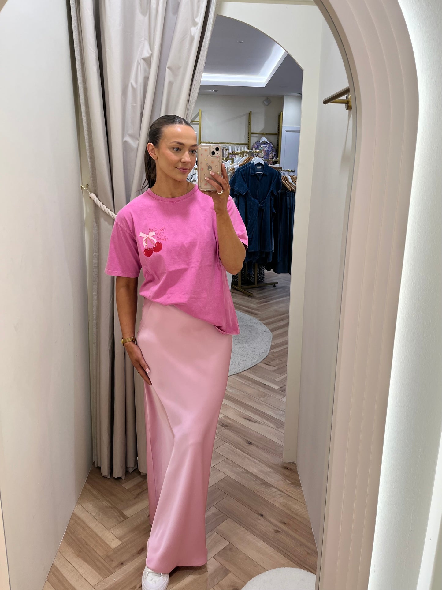 Cherry T Shirt in Pink
