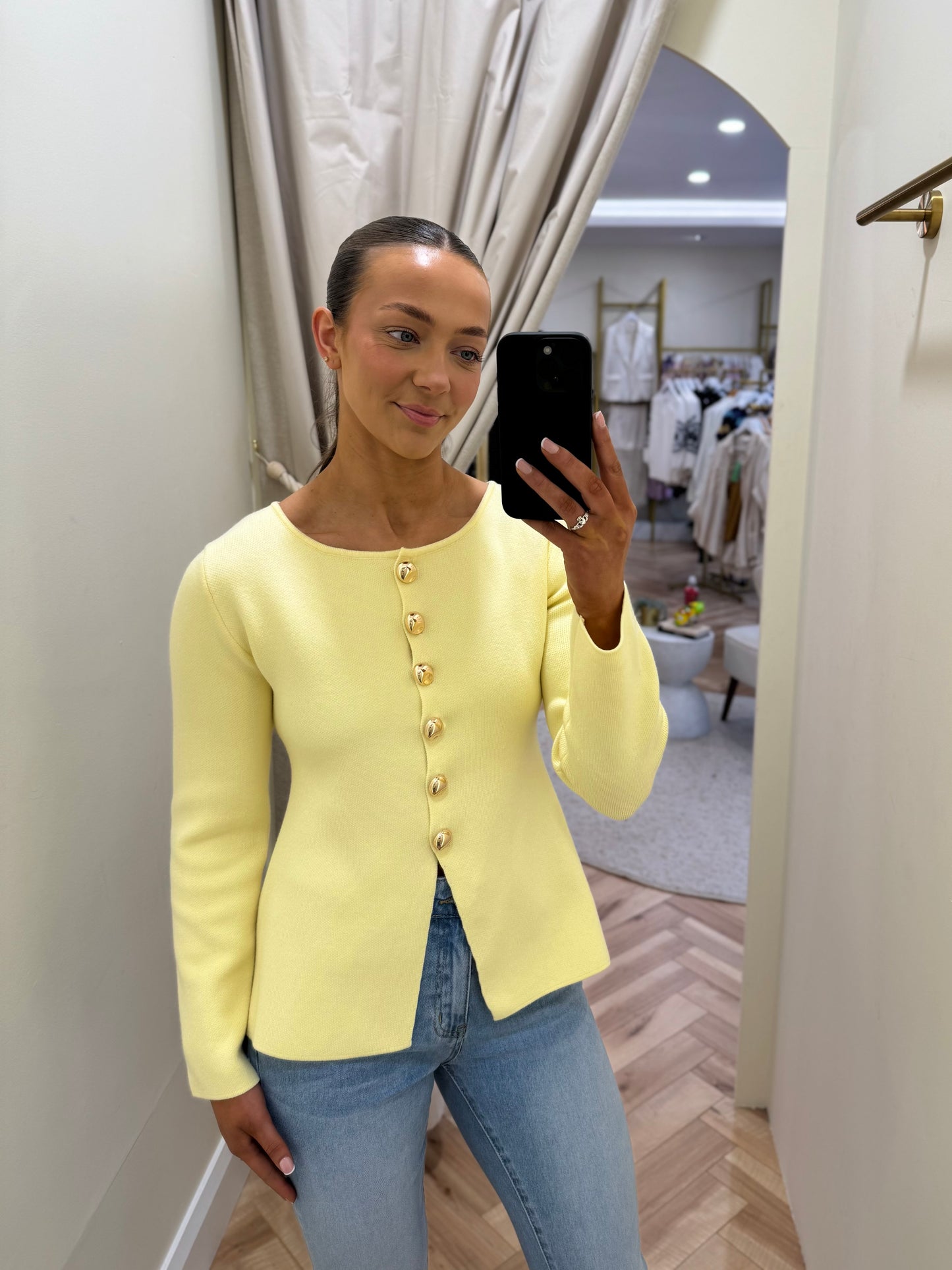 Sadie Cardigan in Lemon