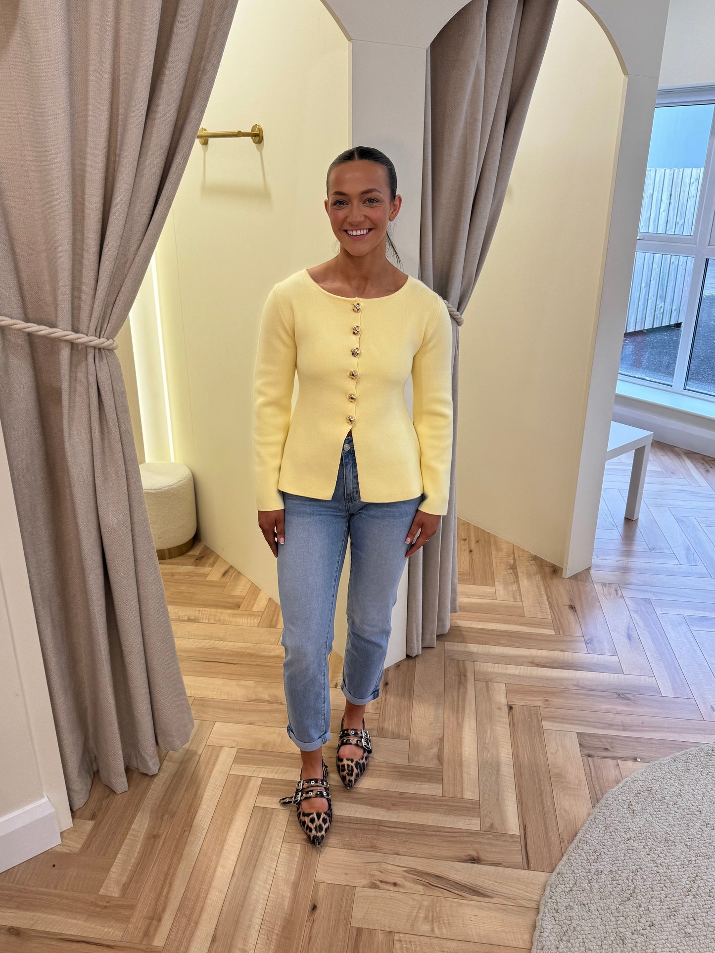 Sadie Cardigan in Lemon