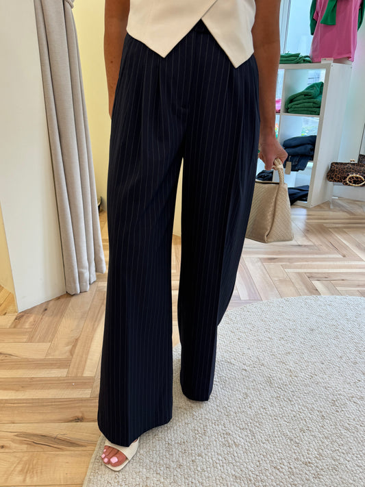 Kasja navy pinstripe trousers