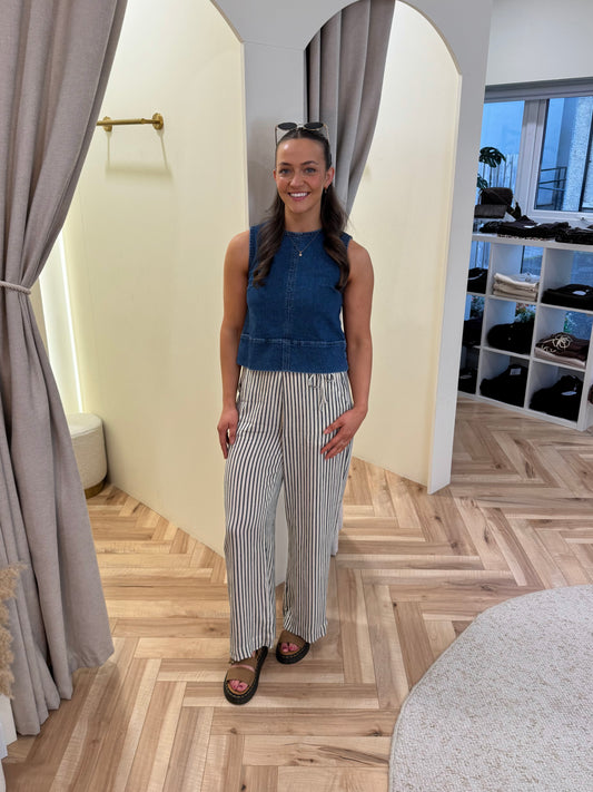 Ihmarrakech trousers in navy stripe