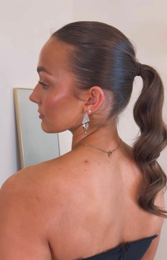 Adelina AB Crystal silver Drop Earrings