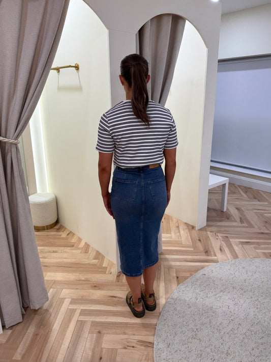 NM Kath denim midi skirt