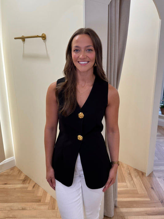 Aideen Waistcoat in black