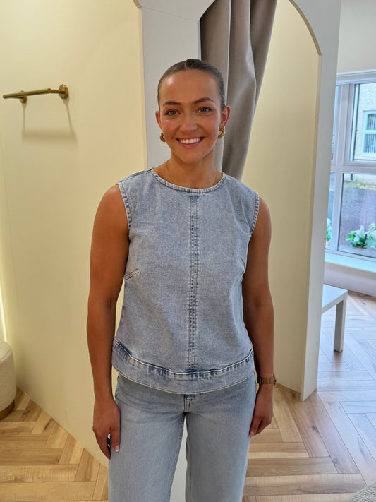 ICHI armios denim top