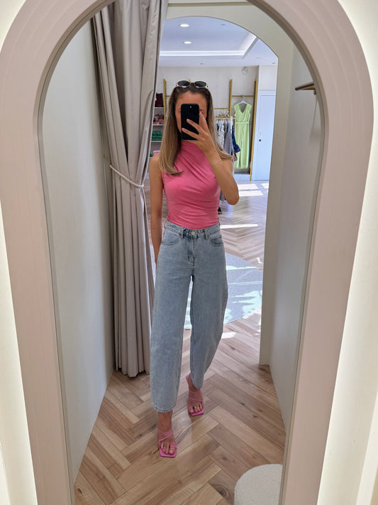 Madison Drape Top in Pink