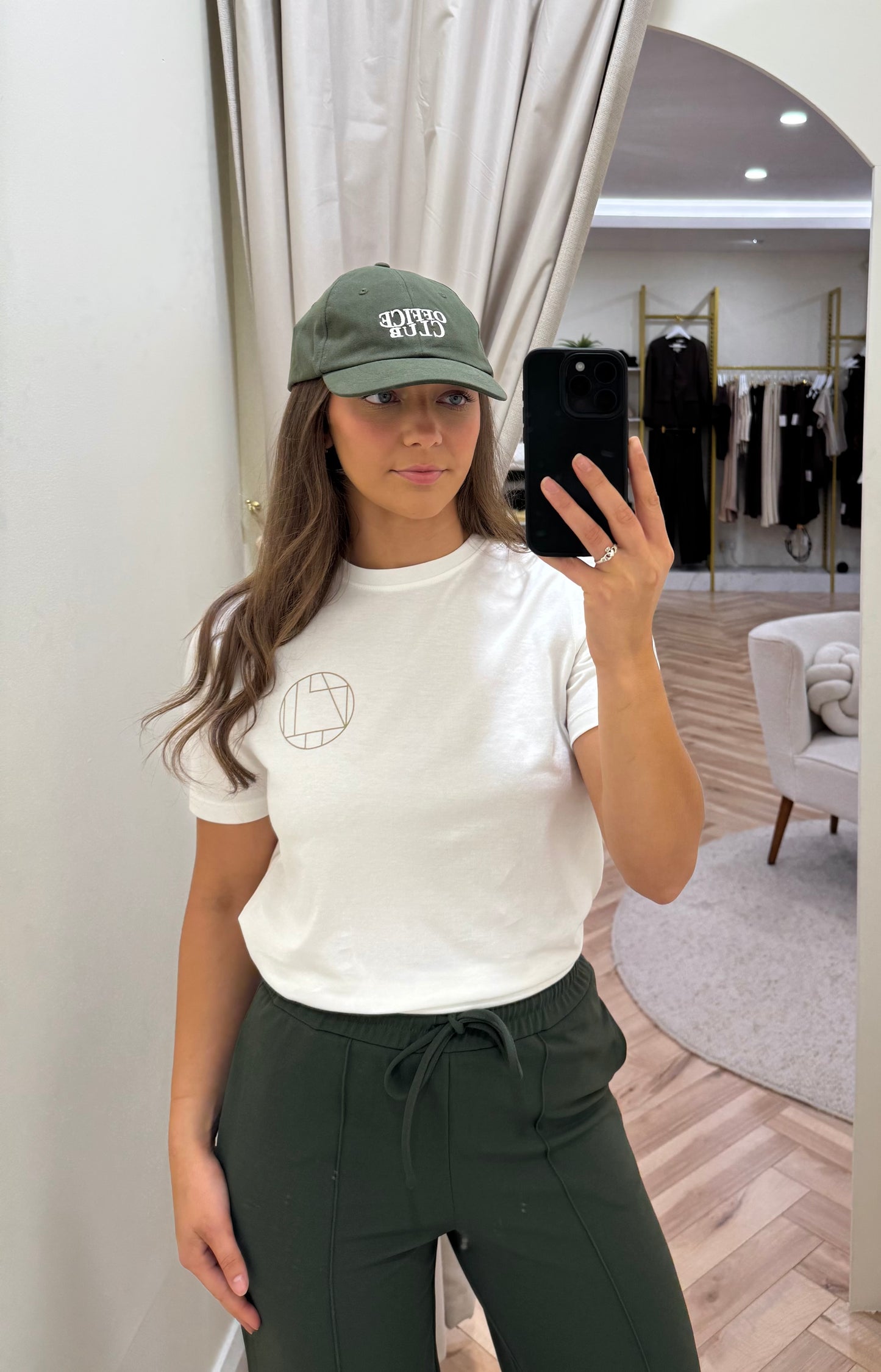 Khaki out of office cap