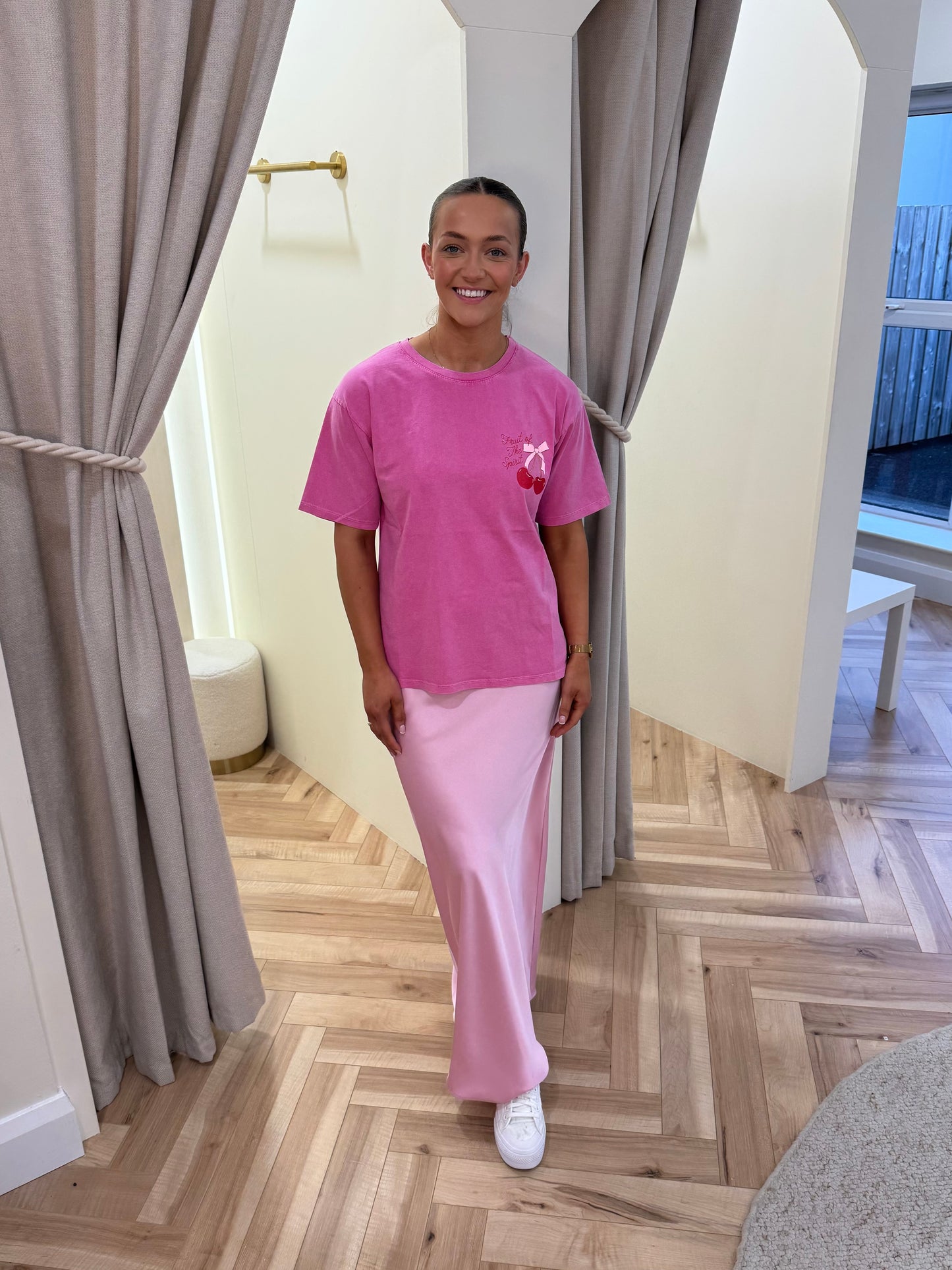Cherry T Shirt in Pink