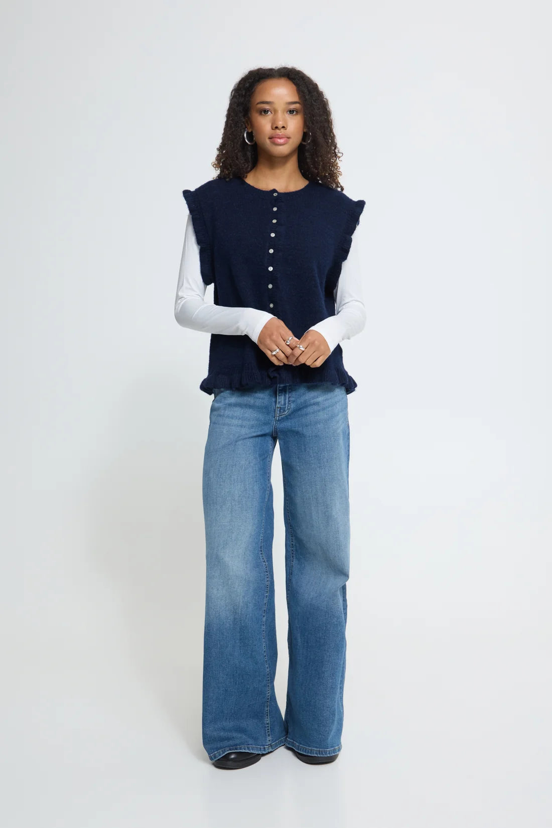 Ihpovoke Knit Waistcoat in Total Eclipse