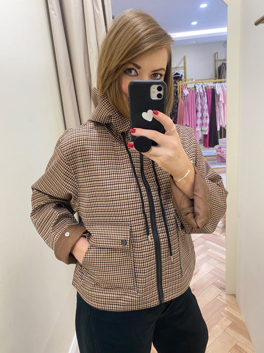 Hazel Jacket in brown check