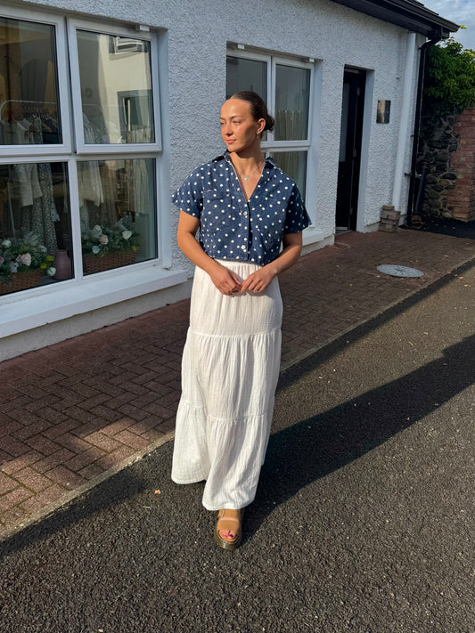 Sikka Maxi skirt in Cloud Dancer