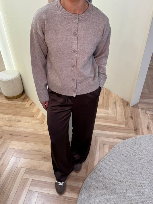 Ana Knit Cardigan in Beige