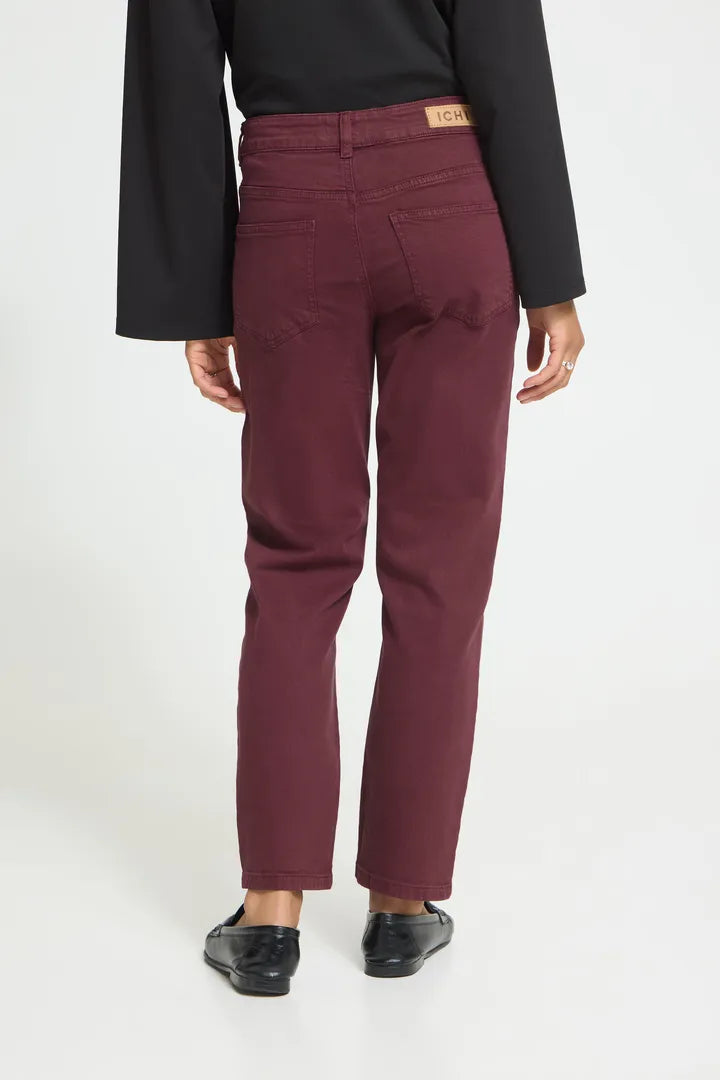Ihziggy Raven Jeans in burgundy