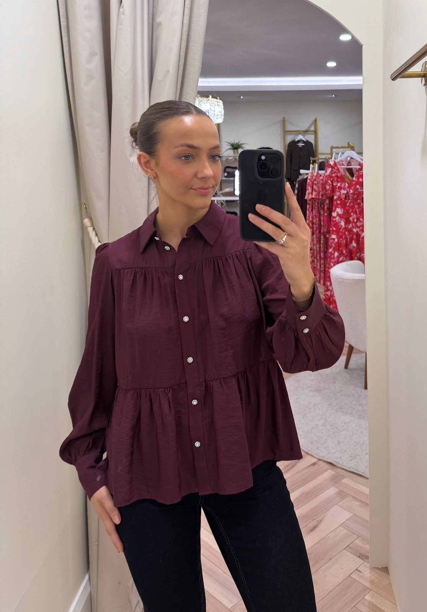 Vikatria burgundy blouse