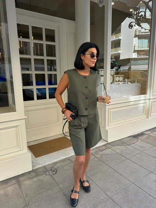 Viculda khaki waistcoat