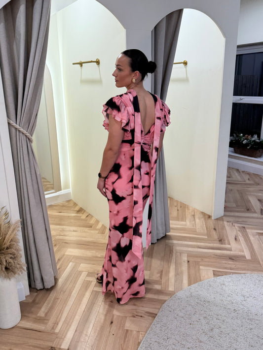 Andi V-Neck Frill Maxi Dress