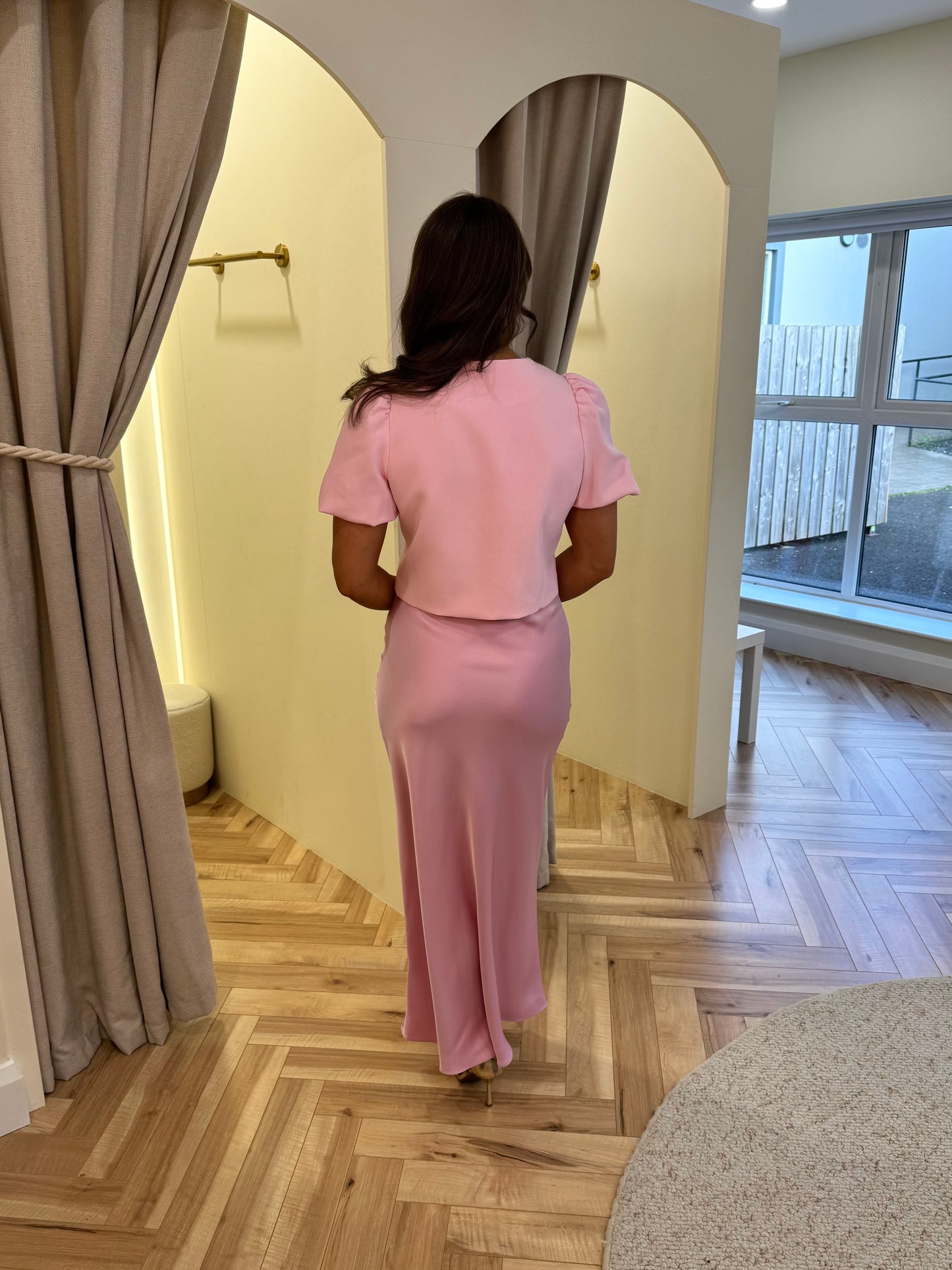 Charlotte Bow Top in Pink