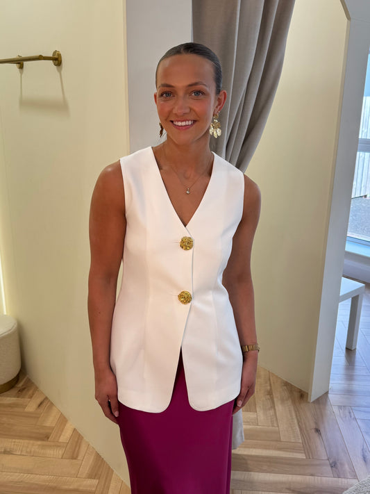 Aideen Waistcoat in White