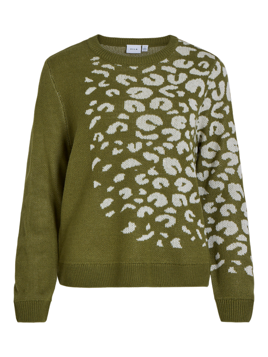 Vileleo jacquard knit khaki