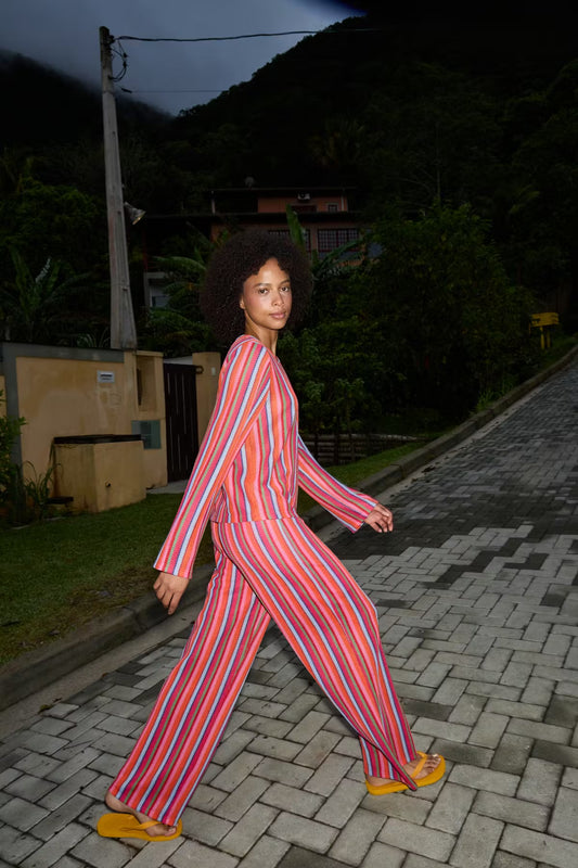 Ihlibella Trousers in Multi Stripe