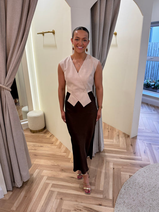 Lara Waistcoat in Beige