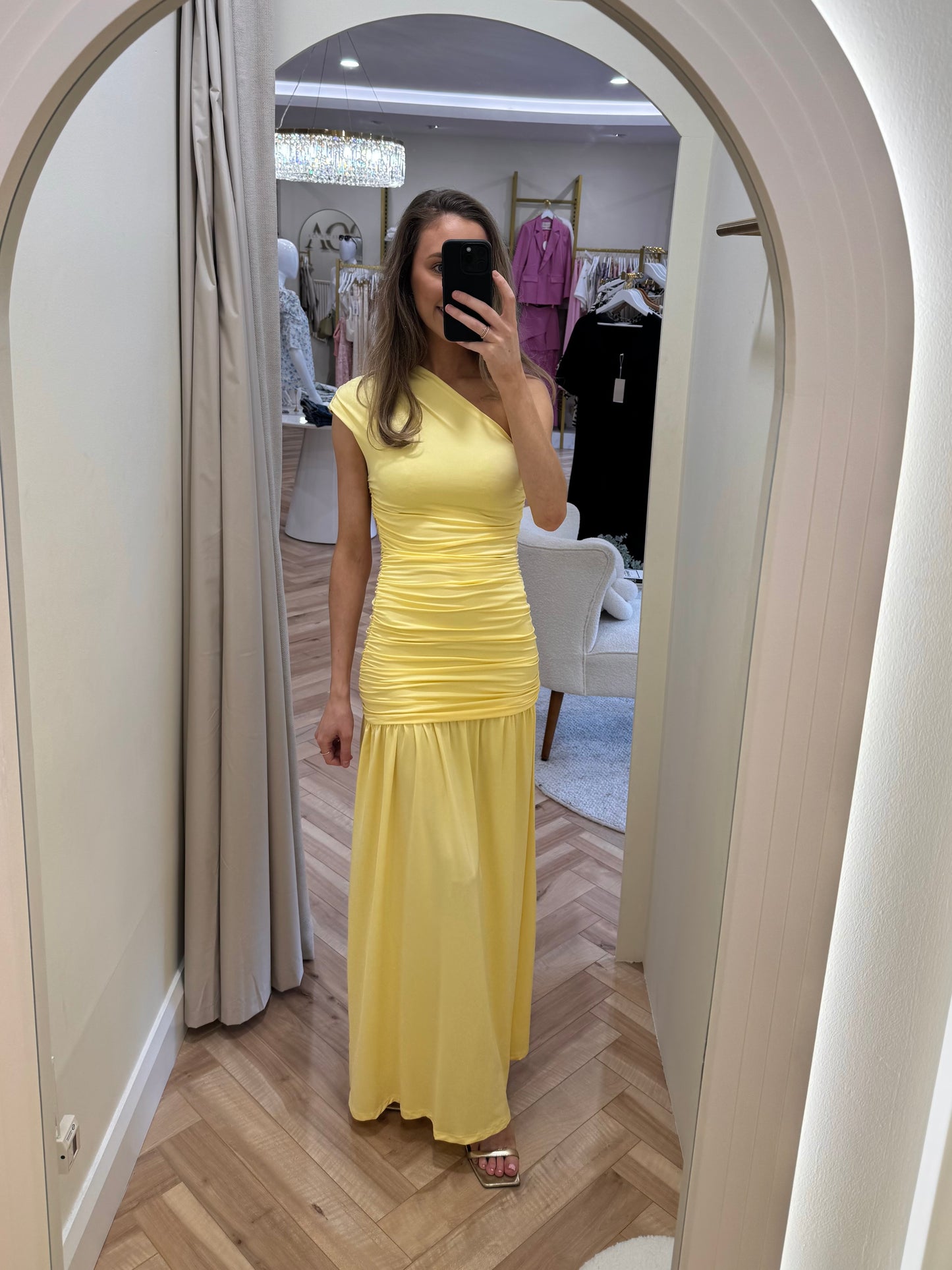 Nicole Dress in Yellow