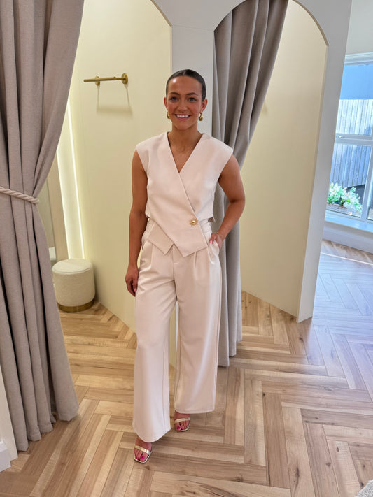 Ella Trousers in Beige