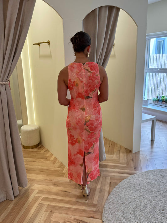 Lilou Printed Sequin Midaxi Dress