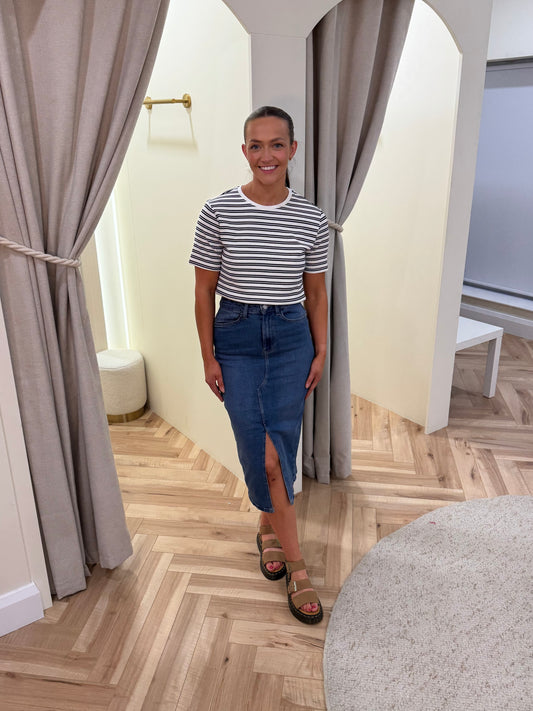 NM Kath denim midi skirt