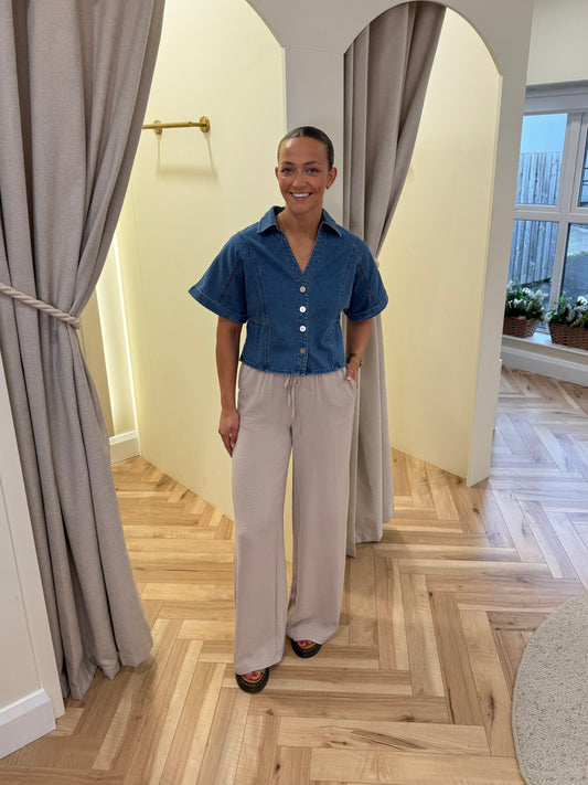 Vihela Trousers in Feather Grey