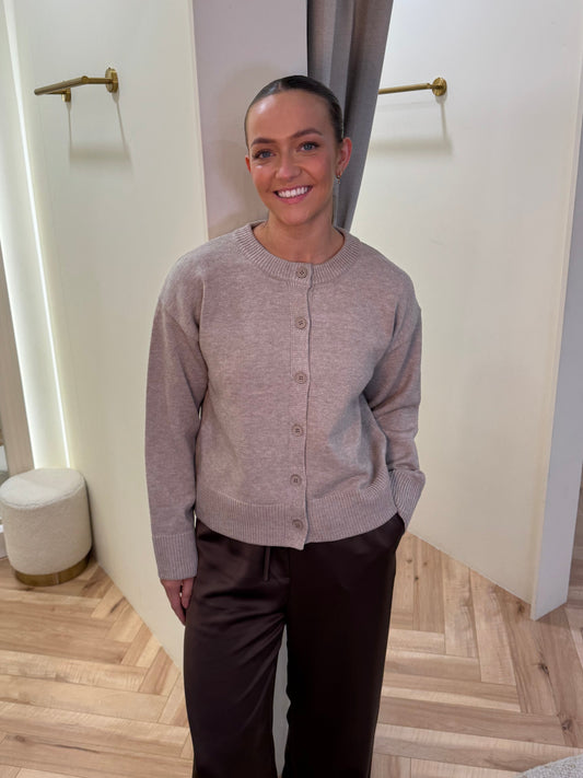 Ana Knit Cardigan in Beige