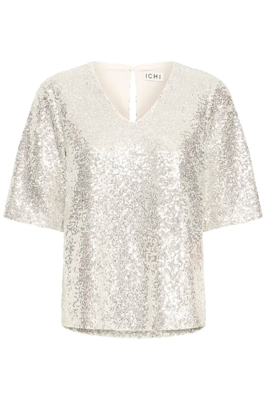 Fauca sequin T Shirt in Frosted Almond