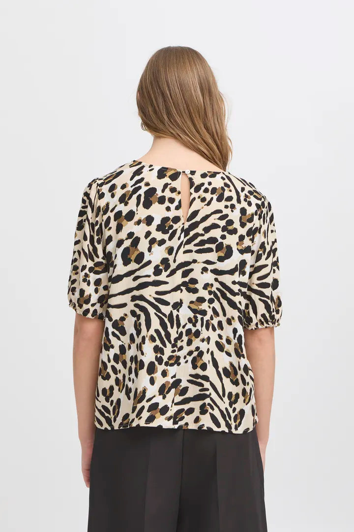 ICHI ihmarrakech leopard top