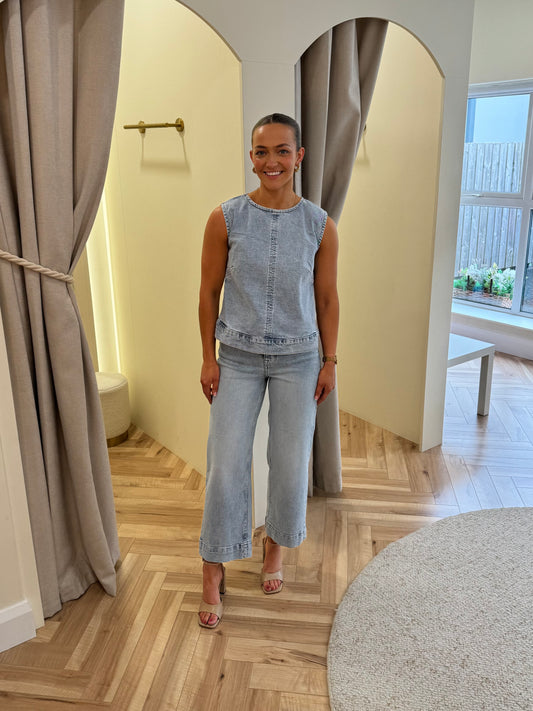 ICHI armios denim top