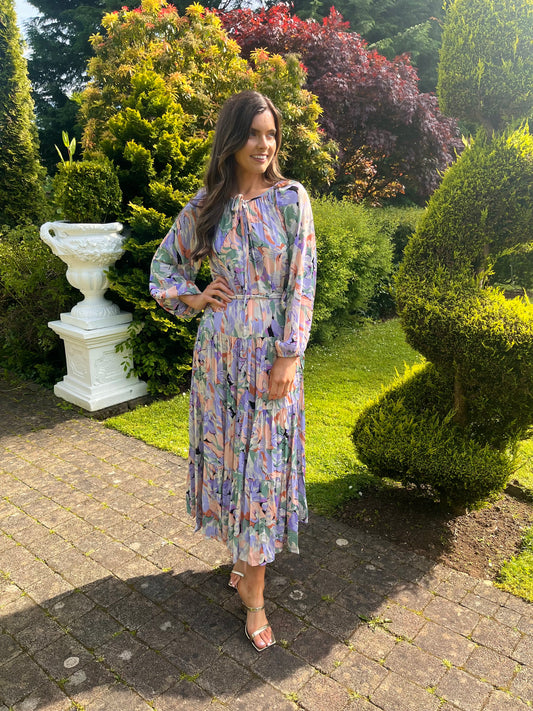 Traffic People Woodstock Maxi Dress Peach