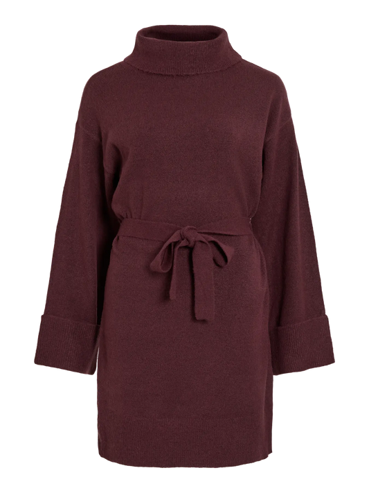 Virolfie knit dress in burgundy