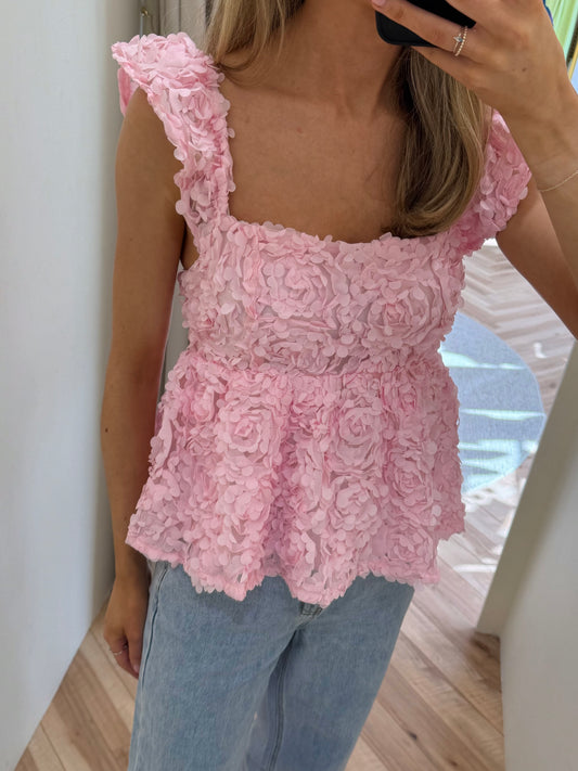 Virosie Top in Cherry Blossom