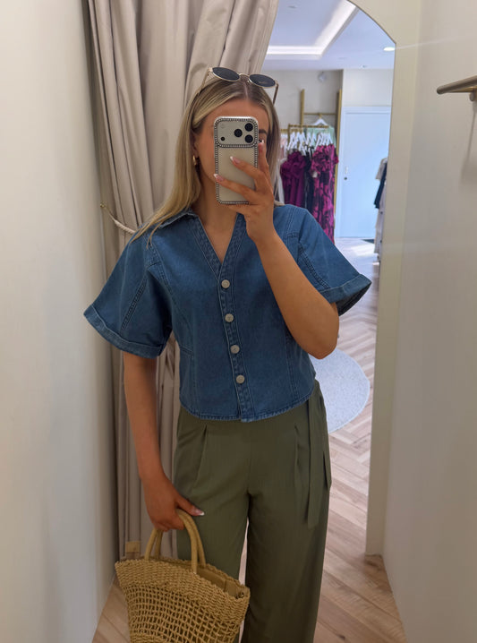 Corey Denim Shirt Top