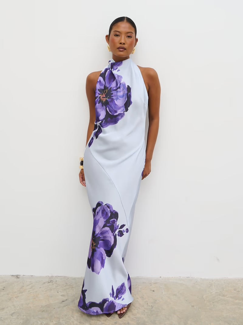 Edita Cowl Neck Maxi Dress