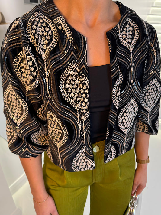 Traffic People Paddle Jacket in Black