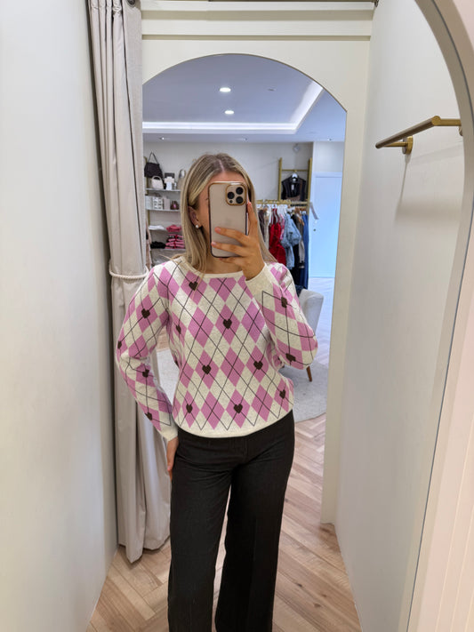 Ihbrielle Pullover in pink brown