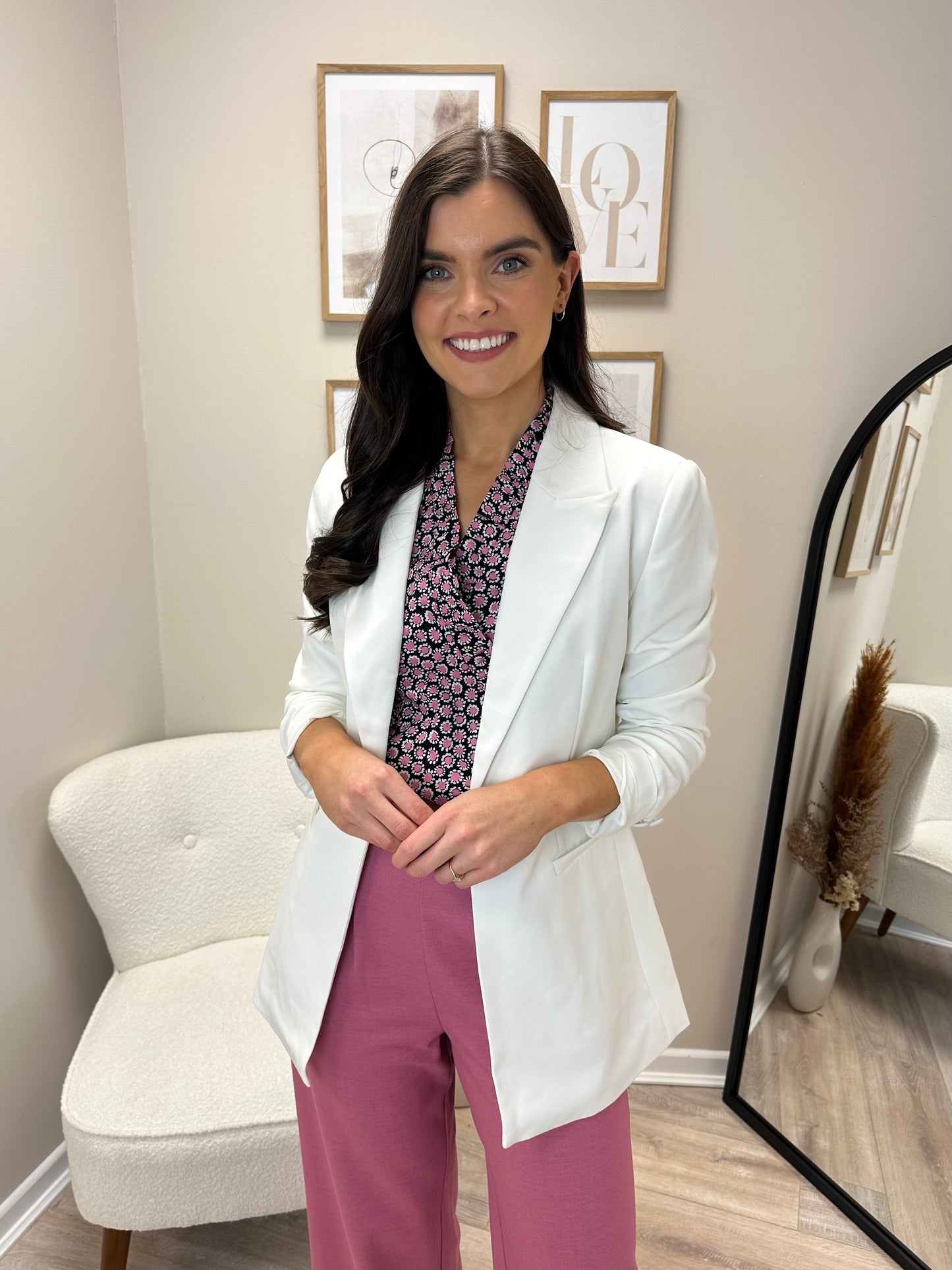 Viclara white blazer