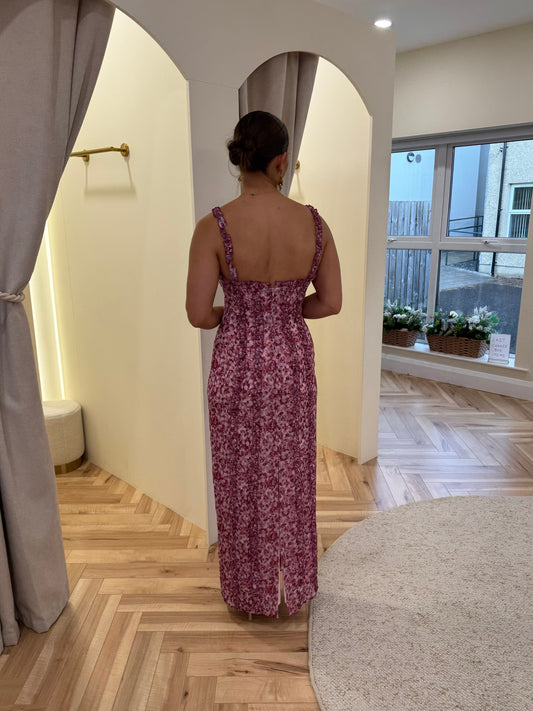 Ola Sweetheart Frill Maxi Dress