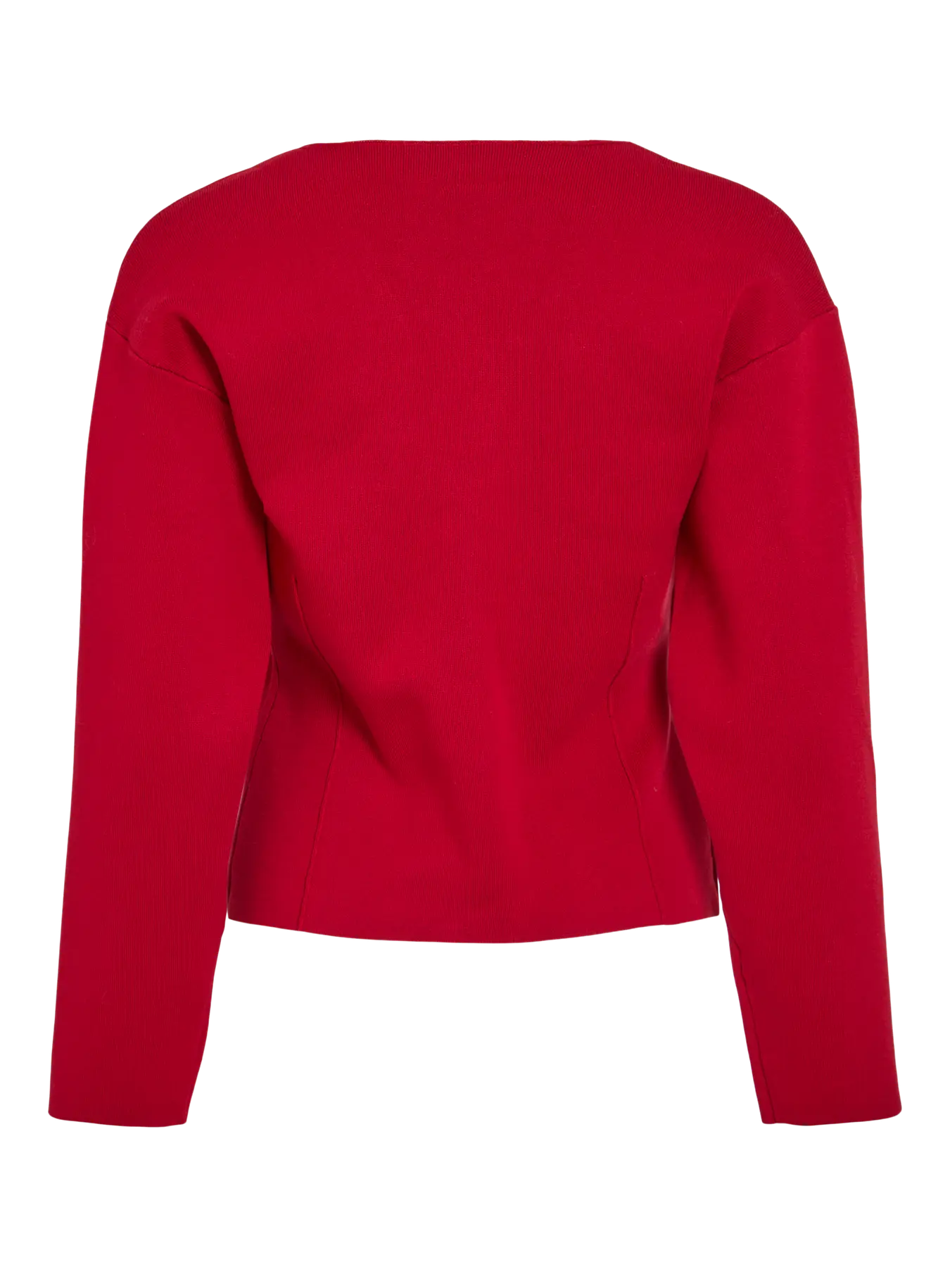 Visway red knit cinched cardigan